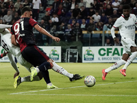 Roberto Piccoli (#91 Cagliari Calcio) participates in the Serie A TIM match between Cagliari Calcio and AC Milan in Italy on November 9, 202...