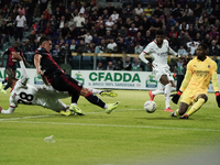 Roberto Piccoli (#91 Cagliari Calcio) participates in the Serie A TIM match between Cagliari Calcio and AC Milan in Italy on November 9, 202...