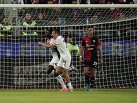 Rafael Leao (AC Milan) celebrates during the Serie A TIM match between Cagliari Calcio and AC Milan in Italy on November 9, 2024. (