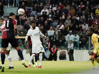 Roberto Piccoli (#91 Cagliari Calcio) participates in the Serie A TIM match between Cagliari Calcio and AC Milan in Italy on November 9, 202...