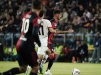 Alessandro Deiola (#14 Cagliari Calcio) participates in the Serie A TIM match between Cagliari Calcio and AC Milan in Italy on November 9, 2...