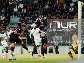 Roberto Piccoli (#91 Cagliari Calcio) participates in the Serie A TIM match between Cagliari Calcio and AC Milan in Italy on November 9, 202...