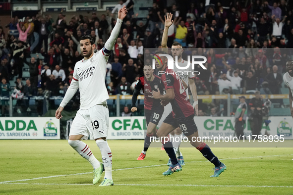 During the Serie A TIM match between Cagliari Calcio and AC Milan in Italy on November 9, 2024, 