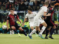 Roberto Piccoli (#91 Cagliari Calcio) participates in the Serie A TIM match between Cagliari Calcio and AC Milan in Italy on November 9, 202...