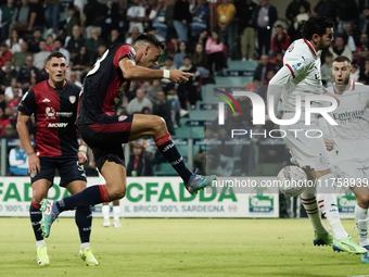 During the Serie A TIM match between Cagliari Calcio and AC Milan in Italy on November 9, 2024, (