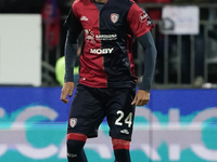 Jose Luis Palomino (#24 Cagliari Calcio) participates in the Serie A TIM match between Cagliari Calcio and AC Milan in Italy on November 9,...