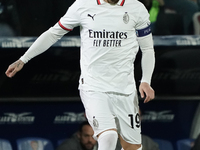 Theo Hernandez (AC Milan) participates in the Serie A TIM match between Cagliari Calcio and AC Milan in Italy on November 9, 2024 (