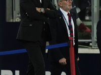 Paulo Fonseca coaches AC Milan during the Serie A TIM match between Cagliari Calcio and AC Milan in Italy on November 9, 2024. (