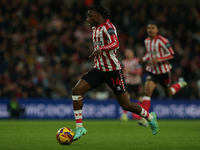 Romaine Mundle of Sunderland plays during the Sky Bet Championship match between Sunderland and Coventry City at the Stadium Of Light in Sun...