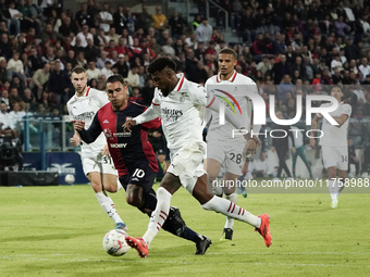 During the Serie A TIM match between Cagliari Calcio and AC Milan in Italy, on November 9, 2024. (