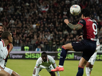 Gianluca Lapadula (#9 Cagliari Calcio) participates in the Serie A TIM match between Cagliari Calcio and AC Milan in Italy on November 9, 20...