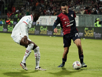 Gianluca Gaetano (#70 Cagliari Calcio) participates in the Serie A TIM match between Cagliari Calcio and AC Milan in Italy on November 9, 20...