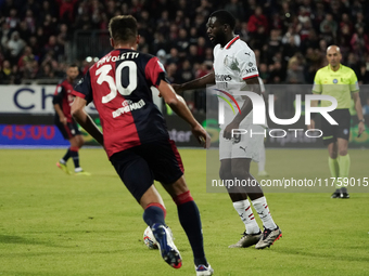 During the Serie A TIM match between Cagliari Calcio and AC Milan in Italy, on November 9, 2024, (