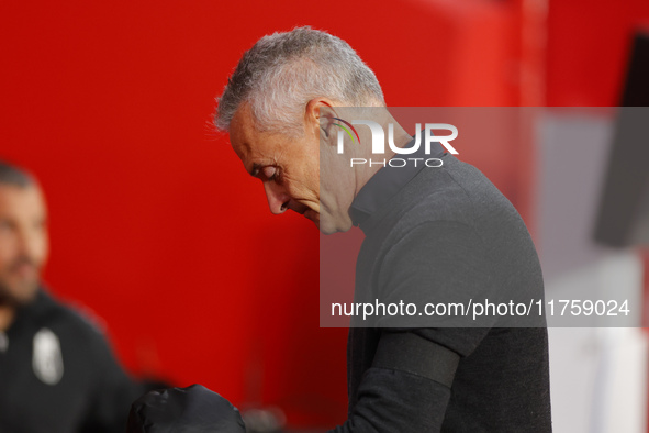 Fran Escriba, manager of Granada CF, is present during the LaLiga Hypermotion match between Granada CF and CD Eldense at Nuevo Los Carmenes...