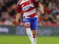 Pablo Saenz of Granada CF plays during the LaLiga Hypermotion match between Granada CF and CD Eldense at Nuevo Los Carmenes Stadium in Grana...