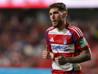 Giorgi Tsitaishvili of Granada CF plays during the LaLiga Hypermotion match between Granada CF and CD Eldense at Nuevo Los Carmenes Stadium...