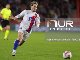 Jorquera of CD Eldense participates in the LaLiga Hypermotion match between Granada CF and CD Eldense at Nuevo Los Carmenes Stadium in Grana...