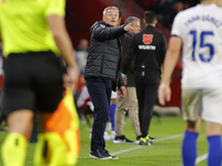 Fran Escriba, manager of Granada CF, is present during the LaLiga Hypermotion match between Granada CF and CD Eldense at Nuevo Los Carmenes...