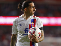 Marc Mateu of CD Eldense participates in the LaLiga Hypermotion match between Granada CF and CD Eldense at Nuevo Los Carmenes Stadium in Gra...