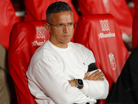 Dani Ponz, manager of CD Eldense, is present during the LaLiga Hypermotion match between Granada CF and CD Eldense at Nuevo Los Carmenes Sta...