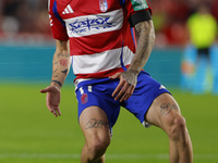 Giorgi Tsitaishvili of Granada CF plays during the LaLiga Hypermotion match between Granada CF and CD Eldense at Nuevo Los Carmenes Stadium...