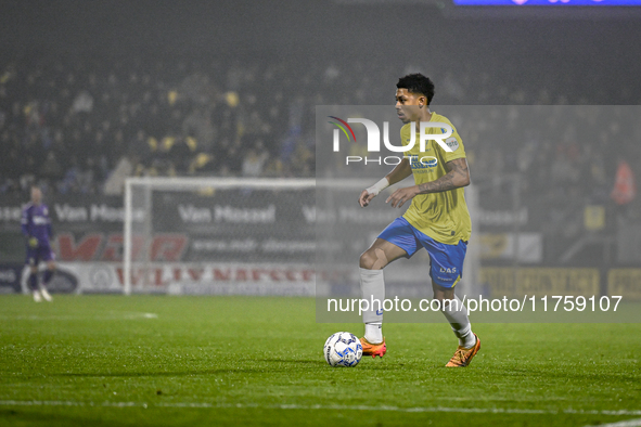 RKC forward Richonell Margaret plays during the match between RKC and NEC at the Mandemakers Stadium in Waalwijk, Netherlands, on November 9...