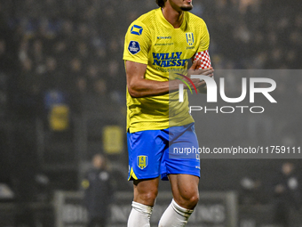 RKC forward Oskar Zawada plays during the match between RKC and NEC at the Mandemakers Stadium in Waalwijk, Netherlands, on November 9, 2024...