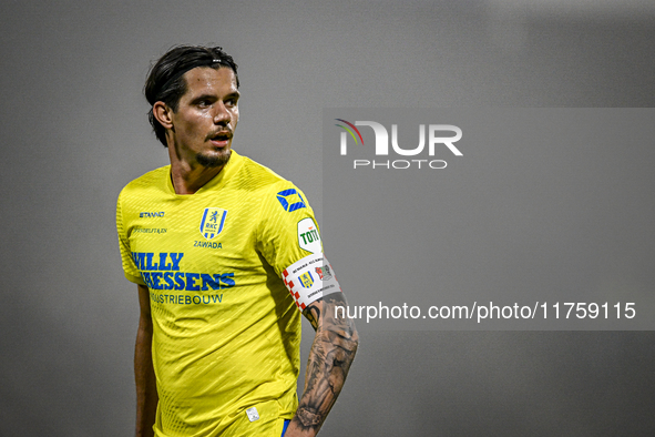 RKC forward Oskar Zawada plays during the match between RKC and NEC at the Mandemakers Stadium in Waalwijk, Netherlands, on November 9, 2024...