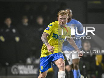 RKC midfielder Richard van der Venne plays during the match between RKC and NEC at the Mandemakers Stadium in Waalwijk, Netherlands, on Nove...