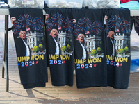 ''Trump Won'' t-shirts are now on sale with street vendors outside the White House in Washington, D.C., United States, on November 9, 2024....