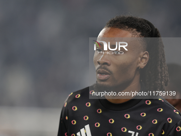 Khephren Thuram participates in the Serie A 2024-2025 match between Juventus and Torino in Turin, Italy, on November 9, 2024. 