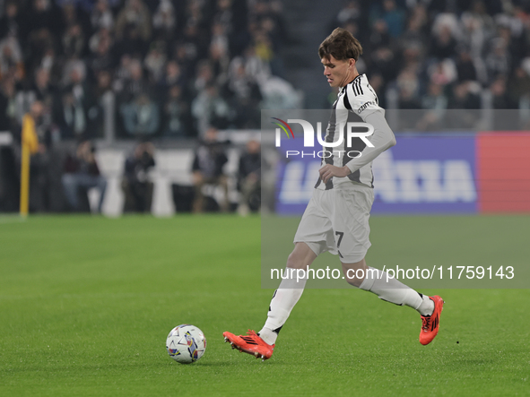 Nicolo Savona participates in the Serie A 2024-2025 match between Juventus and Torino in Turin, Italy, on November 9, 2024. 