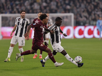 Timothy Weah participates in the Serie A 2024-2025 match between Juventus and Torino in Turin, Italy, on November 9, 2024. (