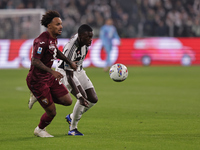 Valentino Lazaro participates in the Serie A 2024-2025 match between Juventus and Torino in Turin, Italy, on November 9, 2024. (