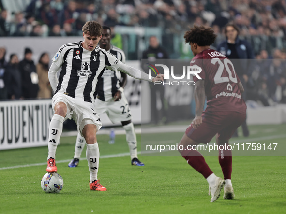 Nicolo Savona participates in the Serie A 2024-2025 match between Juventus and Torino in Turin, Italy, on November 9, 2024. 