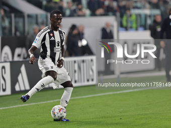 Timothy Weah participates in the Serie A 2024-2025 match between Juventus and Torino in Turin, Italy, on November 9, 2024. (