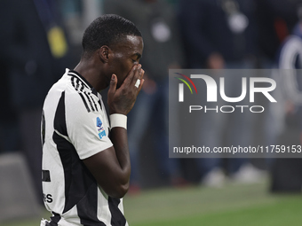 Timothy Weah participates in the Serie A 2024-2025 match between Juventus and Torino in Turin, Italy, on November 9, 2024. (