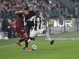 Adam Masina participates in the Serie A 2024-2025 match between Juventus and Torino in Turin, Italy, on November 9, 2024. (