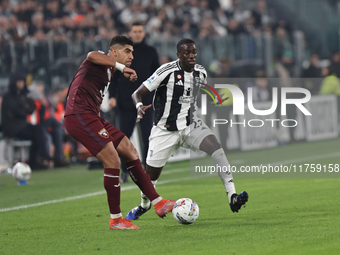 Adam Masina participates in the Serie A 2024-2025 match between Juventus and Torino in Turin, Italy, on November 9, 2024. (