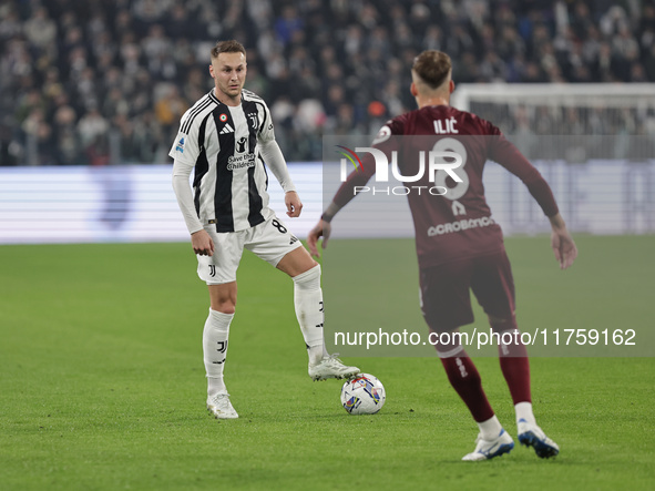 Teun Koopmeiners participates in the Serie A 2024-2025 match between Juventus and Torino in Turin, Italy, on November 9, 2024 