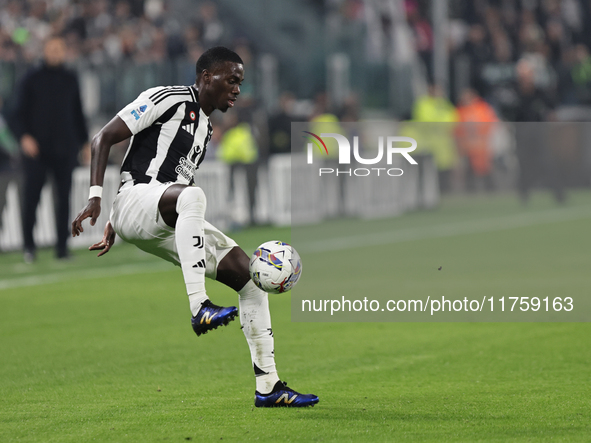 Timothy Weah participates in the Serie A 2024-2025 match between Juventus and Torino in Turin, Italy, on November 9, 2024. 