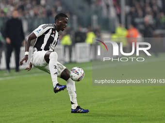 Timothy Weah participates in the Serie A 2024-2025 match between Juventus and Torino in Turin, Italy, on November 9, 2024. (