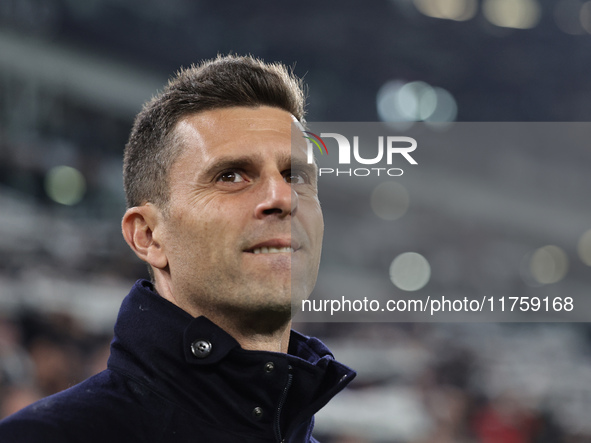 Thiago Motta participates in the Serie A 2024-2025 match between Juventus and Torino in Turin, Italy, on November 9, 2024. 