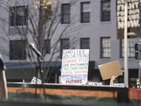 On November 9, 2024, in Washington, D.C., outside the Heritage Foundation, an anti-Project 2025 protest takes place. Hundreds of people gath...