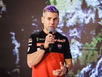 Alvaro Bautista attends the 110th edition of the EICMA Milan Motorcycle Show at Rho Fiera Milano in Milan, Italy, on November 8, 2024. (