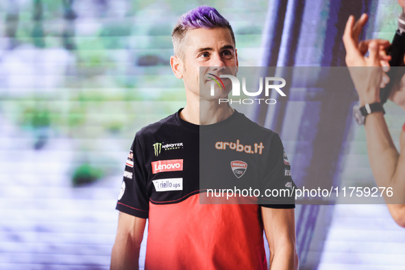 Alvaro Bautista attends the 110th edition of the EICMA Milan Motorcycle Show at Rho Fiera Milano in Milan, Italy, on November 8, 2024. 