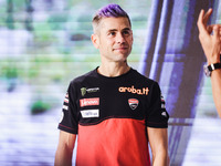 Alvaro Bautista attends the 110th edition of the EICMA Milan Motorcycle Show at Rho Fiera Milano in Milan, Italy, on November 8, 2024. (