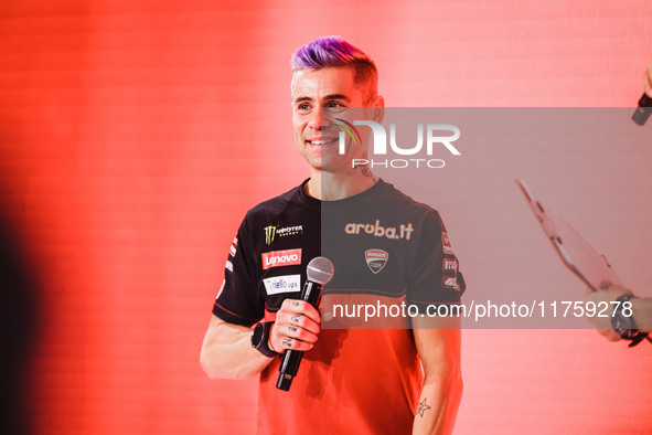 Alvaro Bautista attends the 110th edition of the EICMA Milan Motorcycle Show at Rho Fiera Milano in Milan, Italy, on November 8, 2024. 