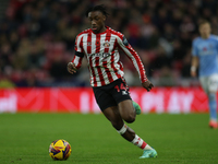 Romaine Mundle of Sunderland plays during the Sky Bet Championship match between Sunderland and Coventry City at the Stadium Of Light in Sun...