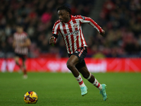 Romaine Mundle of Sunderland plays during the Sky Bet Championship match between Sunderland and Coventry City at the Stadium Of Light in Sun...